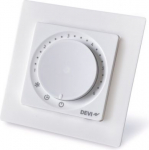 Thermoregulator DEVIreg Basic, from +5&deg;C to +45&deg;C, 15A, DIN, with floor sensor, Bluetooth, white 140F1164 | 5703466252123