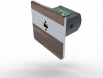 Laser distance sensor, 0.1-2m, 50W/12V DC, walnut, satin DRL-12-40 | 5902431674520