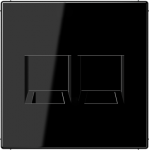 Centre plate 2x modular jack, black, LS LS1969-2WESW | 4011377177994