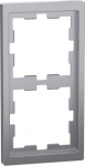 Cover frame, 2-gang, stainless steel, Merten D-Life MEG4020-6536 | 4042811197803