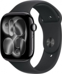Apple Watch Series 11 GPS + Cellular 46mm Jet Black Aluminium Case with Black Sport Band - M/L | Smart watch | LTPO OLED Always-On Retina | Waterproof | Jet Black MFC44ET/A | 195950475999