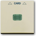 For card switch. For insert 2025 U. Suitable for cards sized 54 x 86 mm. The inner part of the cover plate is made of light-conducting plastic, so that the card slot is illuminated. 2CKA001710A3865 | 4011395120835
