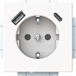 SCHUKO&reg; USB socket insert Safety Shutter with USB A/C studio white matt - Platform 63 2CKA002011A6310 | 4011395329375