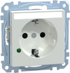 Schneider Electric Merten System M power socket outlet MEG2305-0325 is an insert with central plate in color active white with 1 gang. The outlet pole configuration of this power socket outlet is 2P + E. And it is used for Schuko. Designed with a shu ...