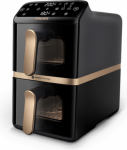 Philips Dual Basket Airfryer | NA462/70 4000 Series | Power 2750 W | Capacity 10 L | Rapid Air technology | Black NA462/70 | 8720389072239