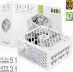 Gamemax PSU | GX PRO 1050G WH | 1050 W | Gold | White | Full Modular GX PRO 1050G WH | 6931858767675