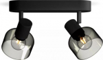 Ceiling/wall spotlight Sleet, E14, 2x25W, IP20, black 929004106601 | 8720169299597
