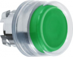 Green projecting pushbutton head &Oslash;22 spring return unmarked. range of product: Harmony XB4 - device short name: ZB4 - mounting diameter: 22 mm - operator additional information: clear boot - additional information: not compatible with legend holder.  ...