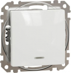 Switch, Sedna Design & Elements, 1-way, 10AX, with red indicator, white SDD111101N | 3606481478047