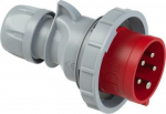 CEE Industrial plug 5x32A (3P+N+PE) 6h IP67 TT SHARK red/grey 0252-6TTV | 9003399806308