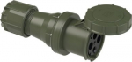 CEE connector 4x125A (3P+PE) 6h IP67 POWER TWIST with cap green 244-6.U | 9003399359941