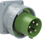 CEE-flanged plug angled 5x125A (3P+N+PE) 10h IP67 POWER TWIST green 745-10 | 9003399600272