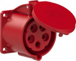 CEE-flanged socket 5x32A (3P+N+PE) 6h IP44/IP54 TT 70x70 red 325-6TT | 9003399581816