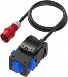 Distribution box 5x16A, 6f IP44 black ST.ANTON, with cable 5G2.5mm2, 2m 9439010 | 9003399392337