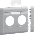 Frontplate 2-gang socket outlet for BRA/H/S 120 with LF stackable hfr light grey GB120217035 | 4012740855945