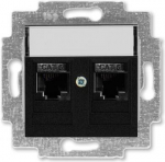 5014H-A61018 63W Datora 2x rozete 2xRJ45 cat6 ar virsmiņu antracita 2CHH296118A6063 | 8592624111511
