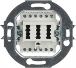 For 2 telephones and 1 auxiliary device or 1 data transmission unit (e.g. fax, answering machine, modem etc.) 2 x 6/6 pole for 2 subscriber lines. Design in accordance with DIN 41715. Screw contacts With claw. 2CKA000230A0389 | 4011395090558