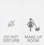 As cover for flush-mounted rocker control switch insert, DND/MUR. DO NOT DISTURB MAKE UP ROOM 2CKA001751A3211 | 4011395282748