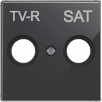 Color: Black Glass   Cover plate for TV outlet code: 8151.3, 8150.7 & 8150.8 2CLA855010A2501 | 8427238224671