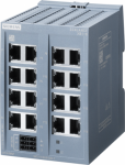 SCALANCE XB116 unmanaged IE switch, 16x 10/100 Mbit/s RJ45 ports  for setting up small star and line topologies  LED diagnostics, IP20, Redundant power supply, 24 V AC/DC Manual available as a download 6GK5116-0BA00-2AB2 | 4047622549759