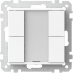 Push button, Exxact, KNX, 2 gangs, white WDE002933 | 3606480206429