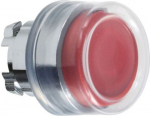 Red projecting pushbutton head &Oslash;22 spring return unmarked. range of product: Harmony XB4 - device short name: ZB4 - mounting diameter: 22 mm - operator additional information: clear boot - additional information: not compatible with legend holder. ZB ...