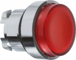 Head for illuminated push button, Harmony XB4, metal, red projecting, 22mm, spring return, BA9s bulb ZB4BW14 | 3389110889765