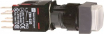 complete illuminated push button, Harmony XB6, white, projecting illuminated pushbutton, 16mm, sprin XB6CE1B5B | 3389110764055