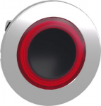 Head for illuminated push button, Harmony XB4, plastic, red flush, 30mm, universal LED, spring retur ZB4FW943 | 3606489582746