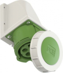 Wall mounted socket 5x32A (3P+N+PE) 10h IP67, green 1252-10 | 9003399270239