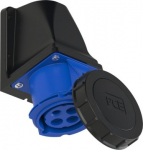 Wall mounted socket 30A 3P4W 9h IP67 UL, blue 12492-9