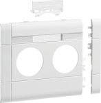 Frontplate 2-gang socket outlet for BRA/H/S 120 with LF stackable hfr pure white GB120219010 | 4012740855969