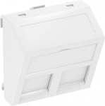 DTS-2C AL1, Cover plate for DATA outlet, 2 contacts, lacquered aluminum 6119254 | 4012195715153