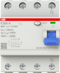 F204 A-80/0.03 Residual Current Circuit Breaker (RCCB) 4P 80A 30mA A 2CSF204101R1800 | 8012542917809
