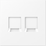 Centre plate 2x modular jack, white, LS LS1969-2WEWWM | 4011377187061