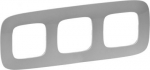 Plate Valena Allure - 3 gang - aluminium 754393 | 3414970478405