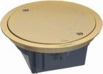 Floor box with removable lid - IP 66 - 4 modules - brass 088060 | 3414970341327