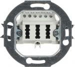 For 1 telephone and 2 auxiliary devices or 2 data transmission units (e.g. fax, answering machine, modem etc.) 3 x 6 pole for 1 subscriber line. Design in accordance with DIN 41715. Screw contacts With claw. 2CKA000230A0392 | 4011395090589