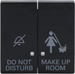 As cover for flush-mounted rocker control switch insert, DND/MUR. DO NOT DISTURB MAKE UP ROOM 2CKA001751A3212 | 4011395282755