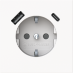 SCHUKO&reg; USB socket insert Safety Shutter with USB A/C studio white - Busch-art linear 2CKA002011A6316 | 4011395329436