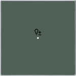 Cover plate Symbol "light" for Switch/dimmer Single push button Green - Sky Niessen 2CLA852625A1901 | 8427238227597