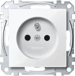 Schneider Electric Merten System M socket outlet MEG2600-0319 is a mechanism with central plate in color polar white. This socket outlet belongs to M-Arc, M-Elegance, M-Plan, M-Plan glass, M-Smart, M-Star, System M aesthetic group. The outlet pole co ...