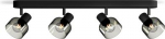 Ceiling/wall spotlight Sleet, E14, 4x25W, IP20, black 929004106801 | 8720169299634