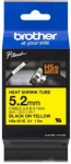 Brother | HSe-611E Heat shrink tube | Black On Yellow | TZe | Roll (0.52 cm x 1.5 m) | 0.52 x 150 cm HSE611E | 4977766822886