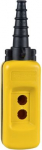 Empty pendant control station, Harmony XAC, plastic, yellow, 2 cut outs XACA02 | 3389110645040