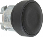 Head for non illuminated push button, Harmony XB4, black, flush, pushbutton 22mm, spring return, unm ZB4BA27 | 3389110220070
