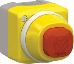 Complete control station, Harmony XALD, XALK, plastic, yellow lid, 1 illuminated emergency stop, whi XALK84W3BE | 3606489745653