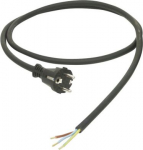 Ger&auml;te Anschlussleitung 1,5m H07RN-F 3G1,5 schwarz mit Schutzkontaktstecker 2240 | 9003399175848