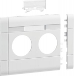 Frontplate 2-gang socketoutlet f. BRA/H/S120 with LF stackable hfr traffic white GB120219016 | 4012740993173