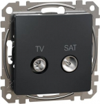 Intermediate TV / SAT socket 7dB , anthracite Sedna Design SDD114474S | 3606481467379